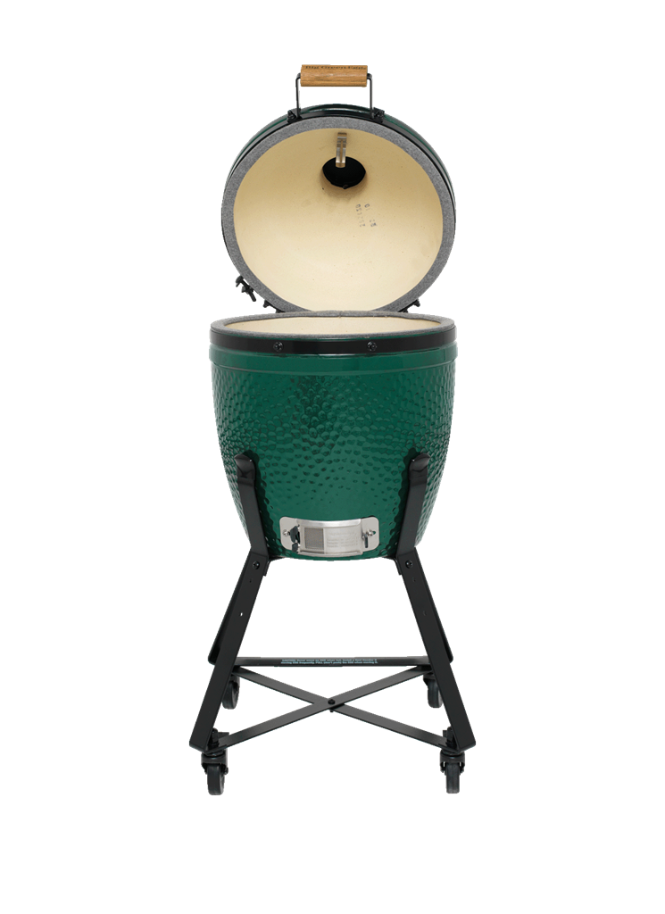 Small Big Green Egg със стойка, масички + подарък Керамичен конвектор
